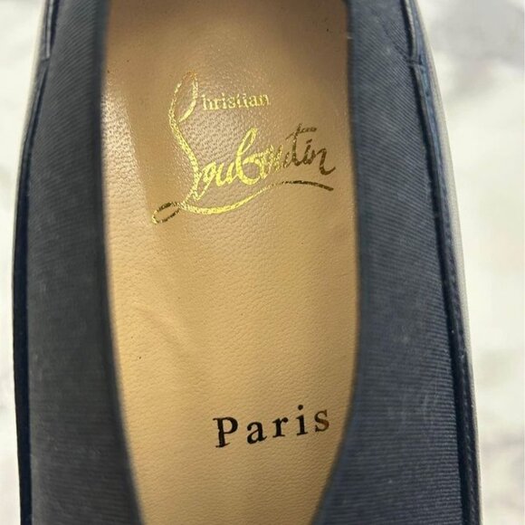 CHRISTIAN LOUBOUTIN Nappa Shiny Toot Couverte 100 Pumps size 40 in Black - Picture 7 of 9